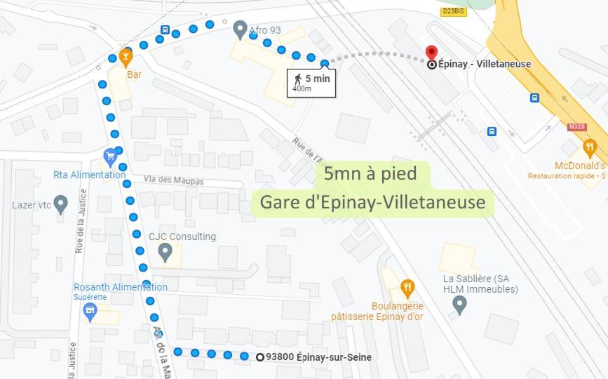 Free Private Parking - 15Mn Paris - 5Mn Walk Train Station - All Equipped - Terrace - Garden - Stade De France - Casino D'Enghien - Hippodrome, Universite Épinay-sur-Seine Exterior foto