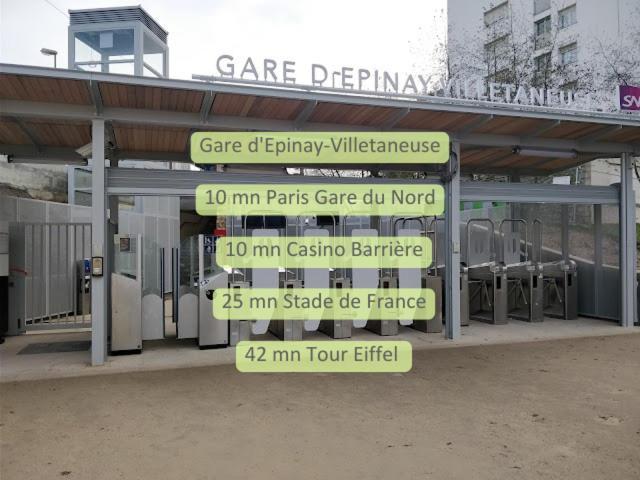 Free Private Parking - 15Mn Paris - 5Mn Walk Train Station - All Equipped - Terrace - Garden - Stade De France - Casino D'Enghien - Hippodrome, Universite Épinay-sur-Seine Exterior foto
